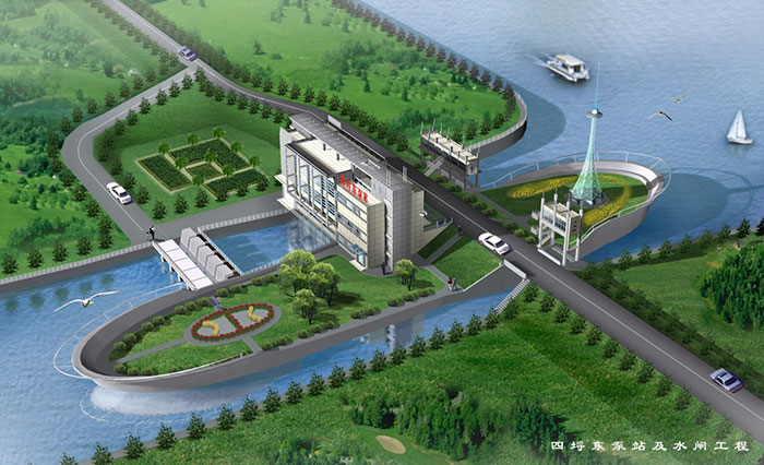 中山市五乡联围四埒东泵站及水闸工程